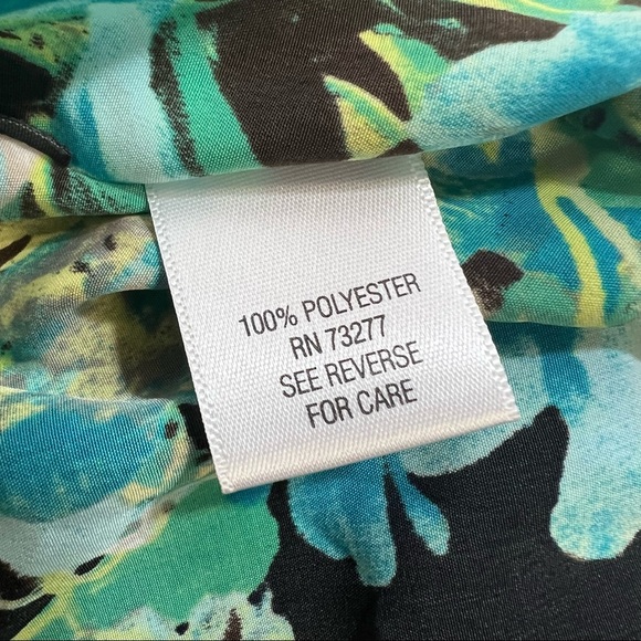 Dana Buchman Cheetah Floral Batwing Top Blouse SZ S - Picture 10 of 13